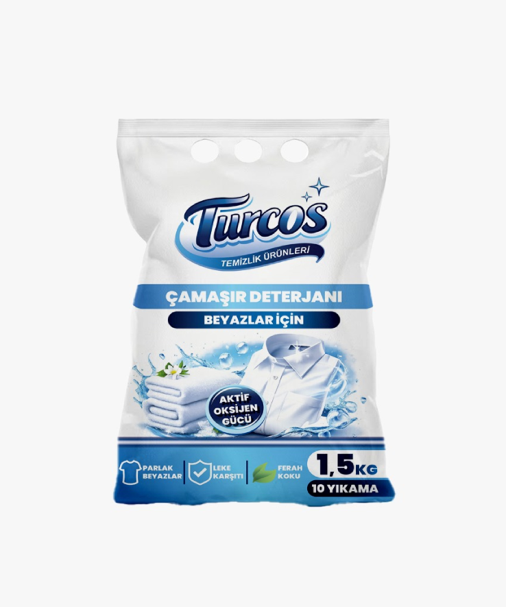 Turcos Beyaz Çamaşır Deterjanı (Beyazlar) 1,5KG