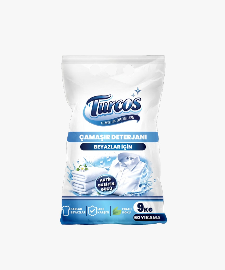 Turcos Beyaz Çamaşır Deterjanı (Beyazlar) 9KG