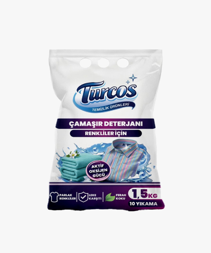Turcos Beyaz Çamaşır Deterjanı ( Renkliler) 1,5KG