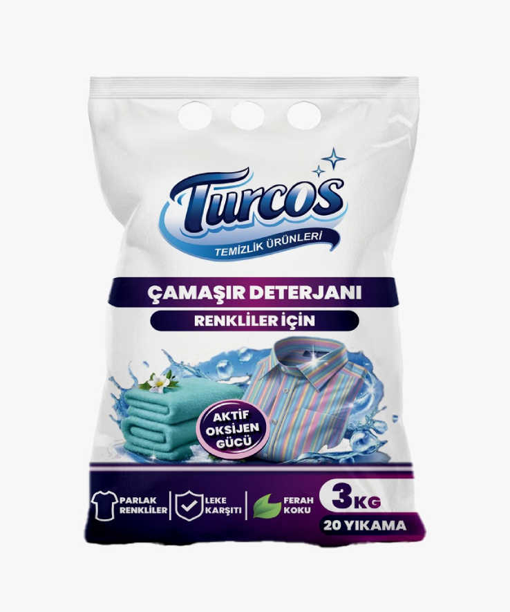 Turcos Beyaz Çamaşır Deterjanı ( Renkliler) 3KG