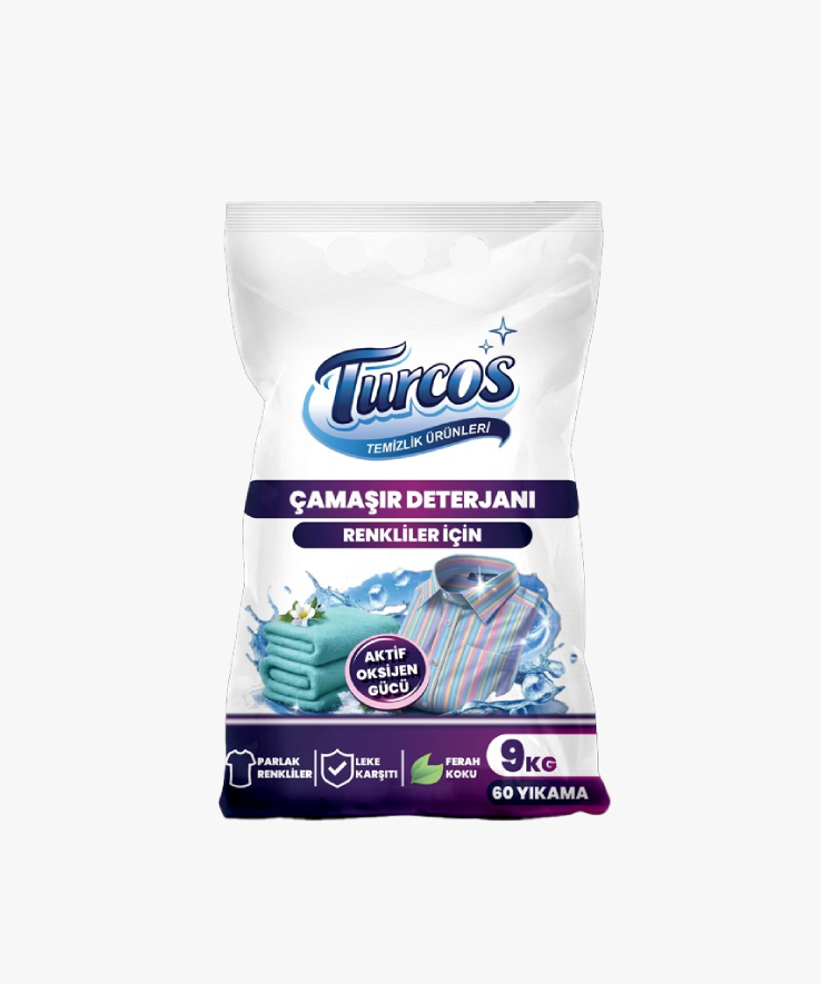 Turcos Beyaz Çamaşır Deterjanı ( Renkliler) 9KG